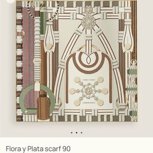 HERMES Flora y planta 90 scarf. NWT